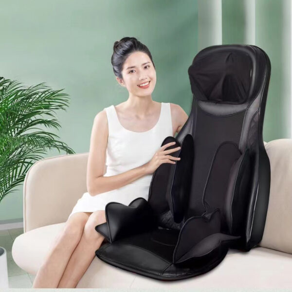 Black cushion massage the back, waist, neck, and back with airbag wrapping