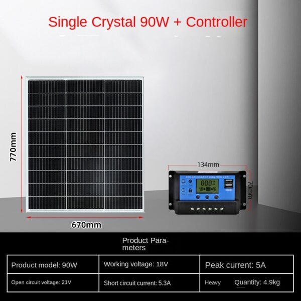 Solar panel charging board monocrystalline silicon(90W)